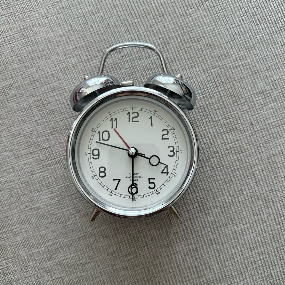 3 for $20 ✨ Silver Analog Alarm Clock by Quartz